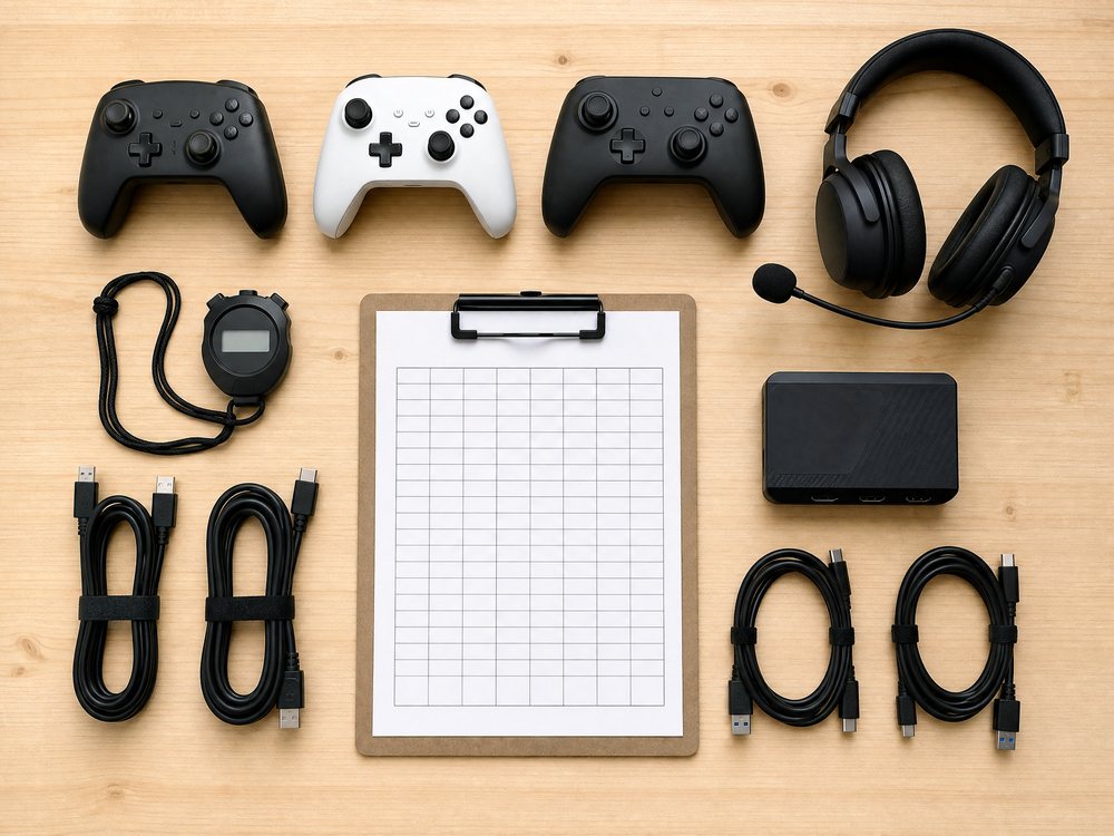 Controllers and notes on a test bench